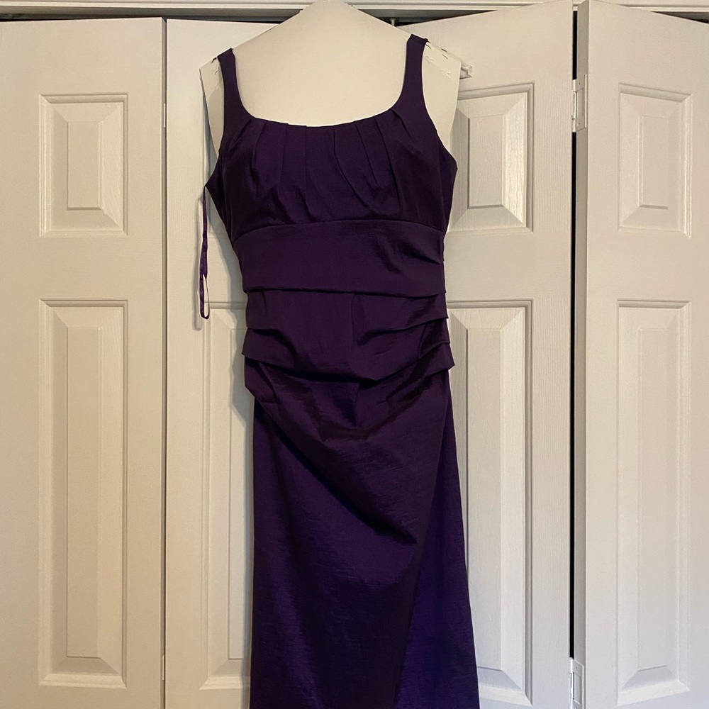 Purple Fitted Cocktail Dress